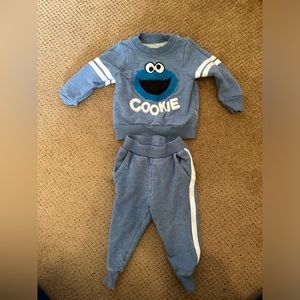 Little Sleepies Cookie Monster Jogger Set